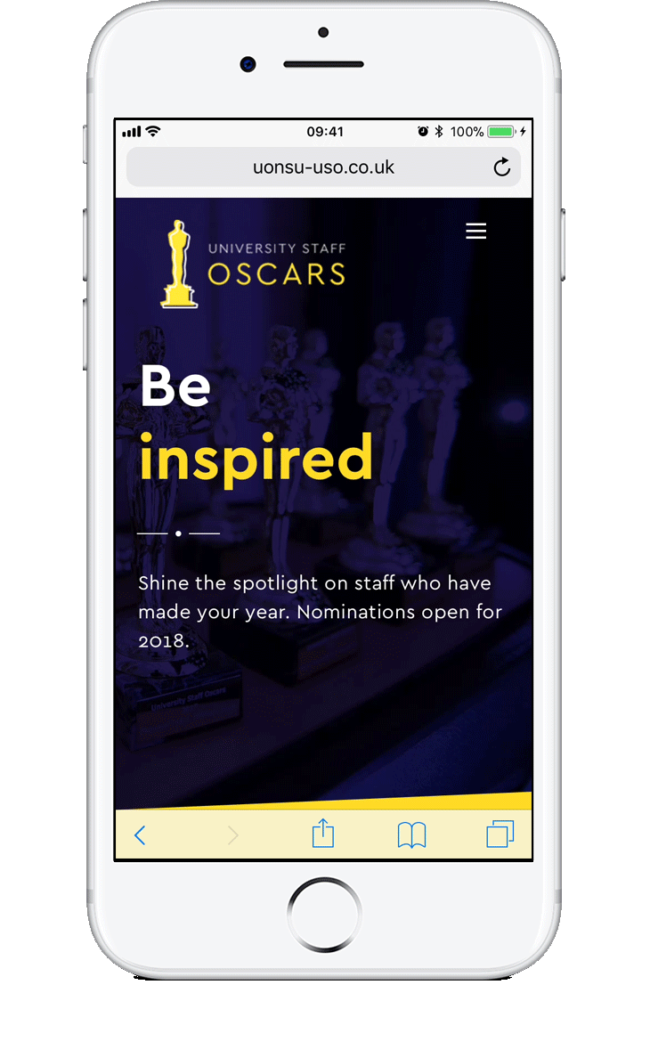 Staff Oscars mobile site